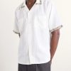 Harmony Camp-Collar Embroidered Linen and Cotton-Blend Shirt - FR