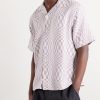 High Focus Camp-Collar Checked Cotton Shirt - FR