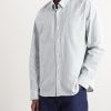 Button-Down Collar Striped Cotton Oxford Shirt - FR Button-Down Collar Striped Cotton Oxford Shirt - FR