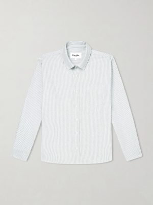 Button-Down Collar Striped Cotton Oxford Shirt Button-Down Collar Striped Cotton Oxford Shirt