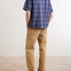 Camp-Collar Checked Cotton and Linen-Blend Gauze Shirt - BK