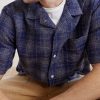 Camp-Collar Checked Cotton and Linen-Blend Gauze Shirt - CU