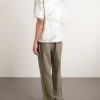 Camp-Collar Floral-Appliquéd Poplin Shirt - BK Camp-Collar Floral-Appliquéd Poplin Shirt - BK