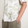 Camp-Collar Floral-Appliquéd Poplin Shirt - CU Camp-Collar Floral-Appliquéd Poplin Shirt - CU