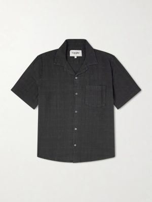 Convertible-Collar Checked Cotton Shirt Convertible-Collar Checked Cotton Shirt
