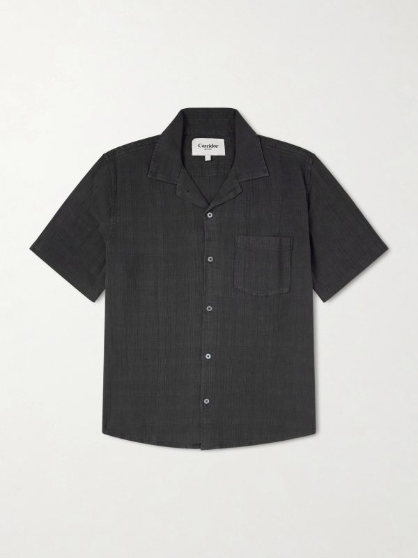 Convertible-Collar Checked Cotton Shirt Convertible-Collar Checked Cotton Shirt