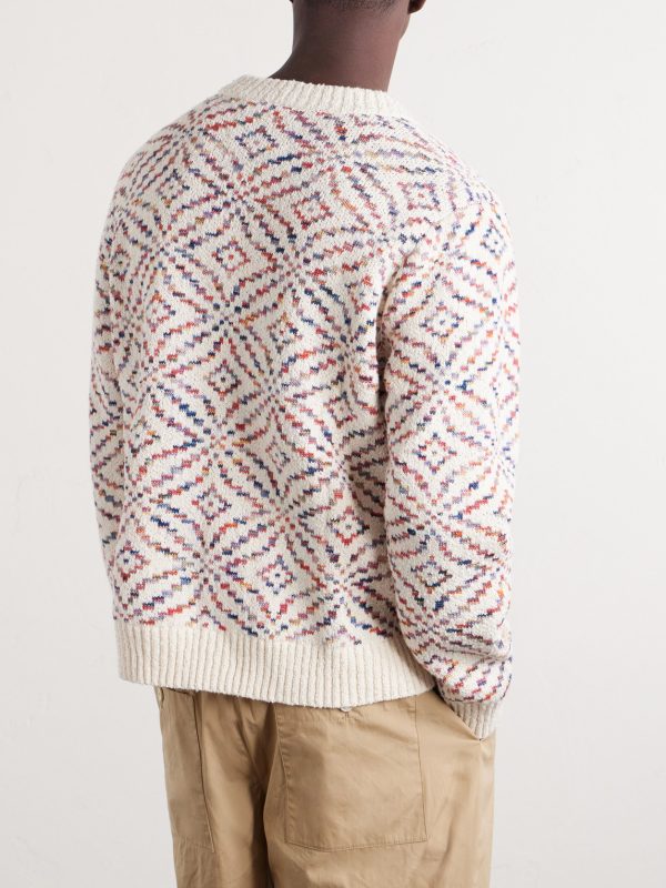 Mandala Jacquard-Knit Pima Cotton Cardigan - BK Mandala Jacquard-Knit Pima Cotton Cardigan - BK