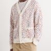 Mandala Jacquard-Knit Pima Cotton Cardigan - FR Mandala Jacquard-Knit Pima Cotton Cardigan - FR