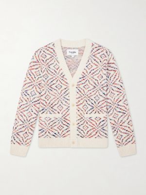 Mandala Jacquard-Knit Pima Cotton Cardigan
