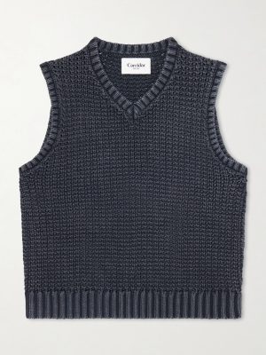 Open-Knit Cotton Vest