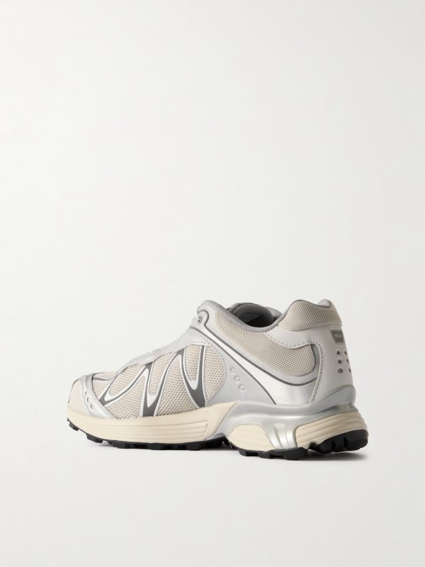 XT-WHISPER Metallic Rubber-Trimmed Mesh Sneakers - BK XT-WHISPER Metallic Rubber-Trimmed Mesh Sneakers - BK
