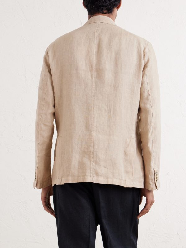 Aaron Garment-Dyed Linen Blazer - BK Aaron Garment-Dyed Linen Blazer - BK