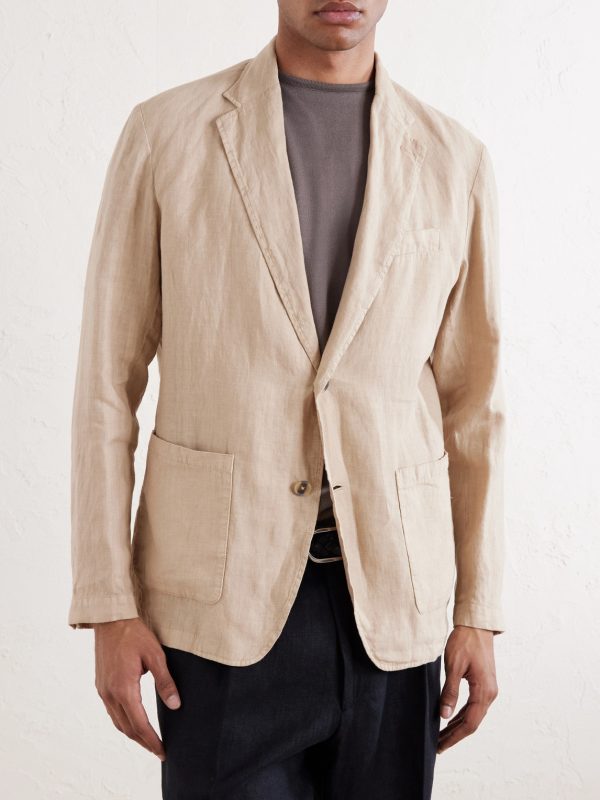 Aaron Garment-Dyed Linen Blazer - FR Aaron Garment-Dyed Linen Blazer - FR