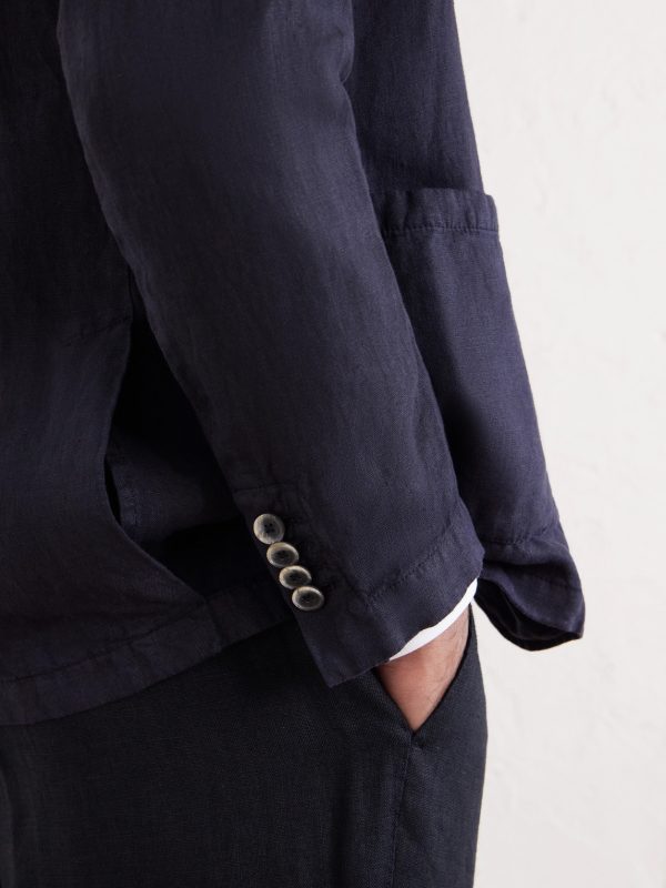 Aaron Garment-Dyed Linen Blazer - E1