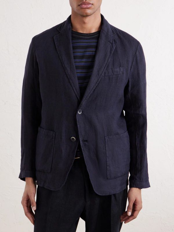 Aaron Garment-Dyed Linen Blazer - FR