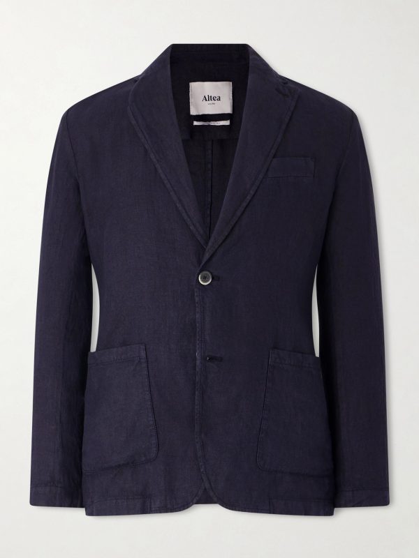 Aaron Garment-Dyed Linen Blazer