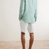 Samuel Straight-Leg Linen Drawstring Shorts - BK Samuel Straight-Leg Linen Drawstring Shorts - BK