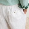 Samuel Straight-Leg Linen Drawstring Shorts - CU Samuel Straight-Leg Linen Drawstring Shorts - CU