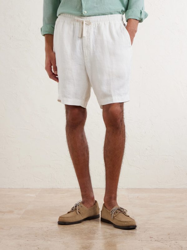 Samuel Straight-Leg Linen Drawstring Shorts - FR Samuel Straight-Leg Linen Drawstring Shorts - FR