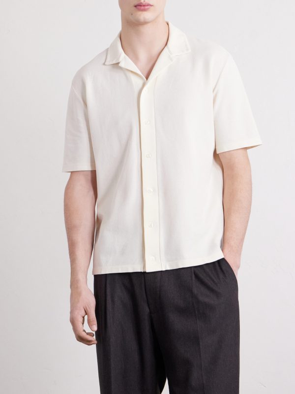 Jean Camp-Collar Cotton-Piqué Shirt - FR Jean Camp-Collar Cotton-Piqué Shirt - FR