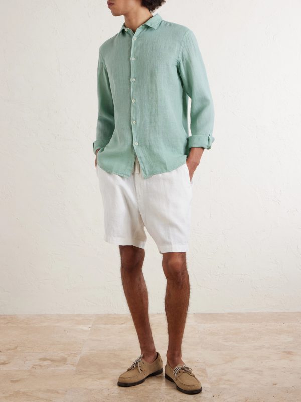 Garment-Dyed Linen Shirt - OU Garment-Dyed Linen Shirt - OU