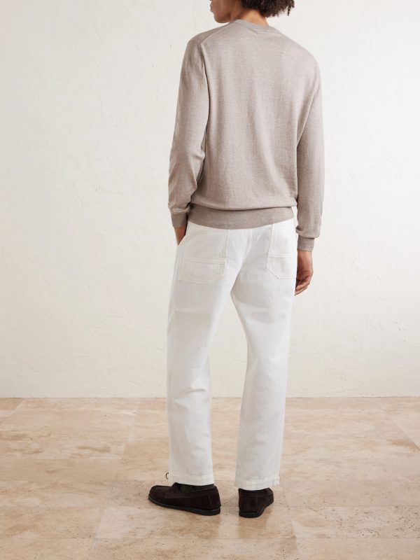 Cotton and Cashmere-Blend Sweater - BK