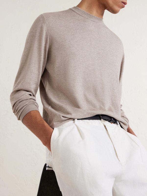 Cotton and Cashmere-Blend Sweater - CU