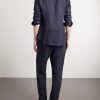 Mattia Straight-Leg Linen Drawstring Trousers - BK
