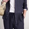 Mattia Straight-Leg Linen Drawstring Trousers - CU
