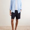 Samuel Straight-Leg Linen Drawstring Shorts - OU