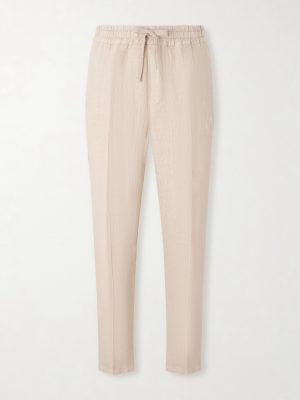 Mattia Straight-Leg Linen Drawstring Trousers Mattia Straight-Leg Linen Drawstring Trousers
