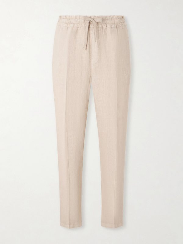 Mattia Straight-Leg Linen Drawstring Trousers Mattia Straight-Leg Linen Drawstring Trousers