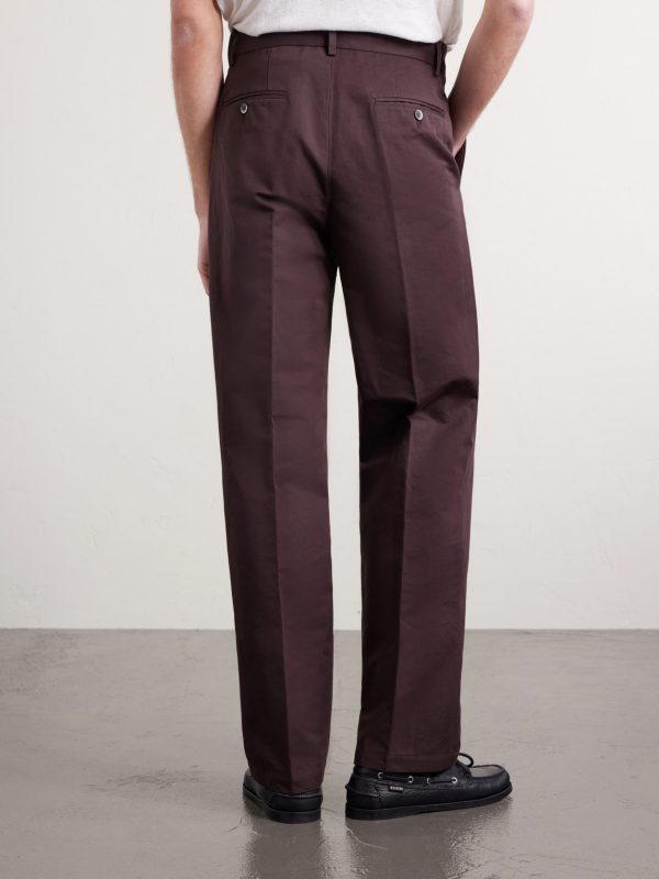 Orval Straight-Leg Cotton and Linen-Blend Gabardine Trousers - BK