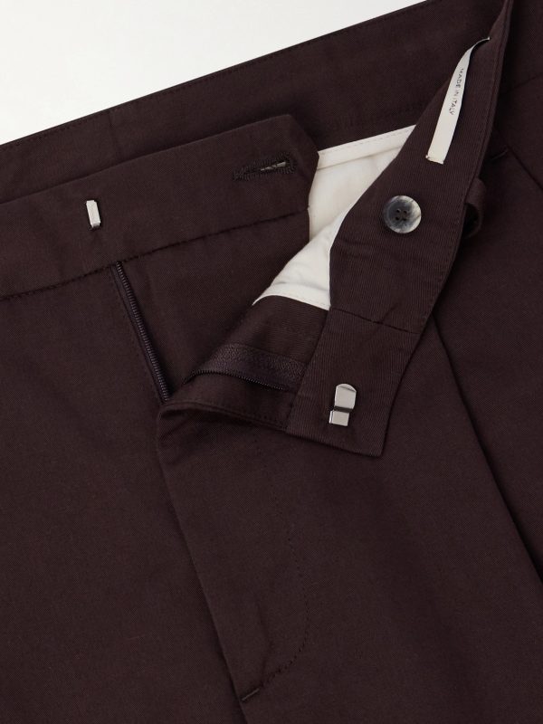 Orval Straight-Leg Cotton and Linen-Blend Gabardine Trousers - E1