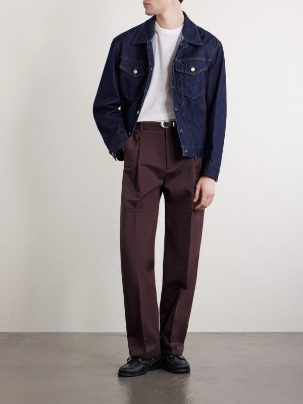 Orval Straight-Leg Cotton and Linen-Blend Gabardine Trousers - OU