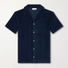 Harvey Camp-Collar Cotton-Terry Shirt Harvey Camp-Collar Cotton-Terry Shirt