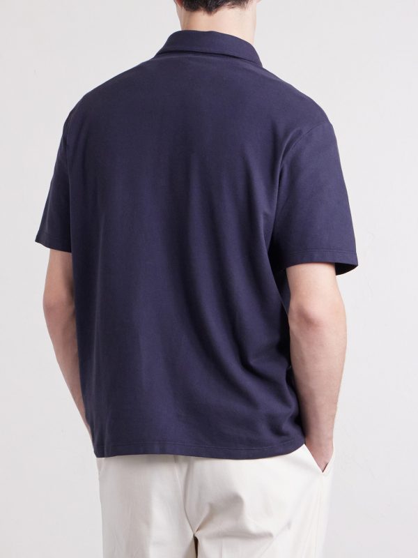 Greg Cotton-Blend Piqué Polo Shirt - BK Greg Cotton-Blend Piqué Polo Shirt - BK