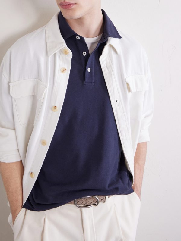 Greg Cotton-Blend Piqué Polo Shirt - CU Greg Cotton-Blend Piqué Polo Shirt - CU