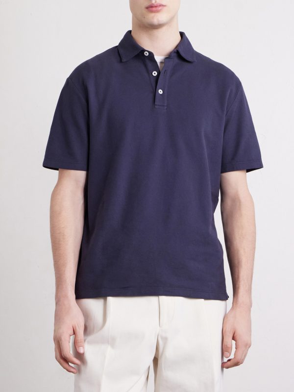 Greg Cotton-Blend Piqué Polo Shirt - FR Greg Cotton-Blend Piqué Polo Shirt - FR