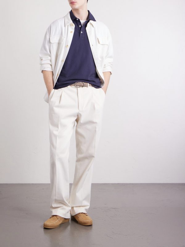 Greg Cotton-Blend Piqué Polo Shirt - OU Greg Cotton-Blend Piqué Polo Shirt - OU