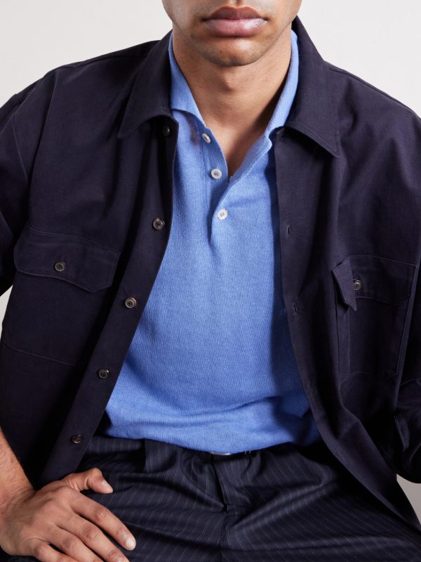 Linen and Cotton-Blend Polo Shirt - CU Linen and Cotton-Blend Polo Shirt - CU