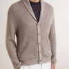Shawl-Collar Ribbed Cotton and Cashmere-Blend Cardigan - FR Shawl-Collar Ribbed Cotton and Cashmere-Blend Cardigan - FR