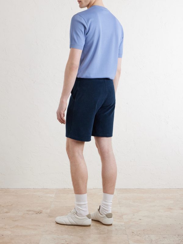 Straight-Leg Cotton-Terry Bermuda Shorts - BK Straight-Leg Cotton-Terry Bermuda Shorts - BK