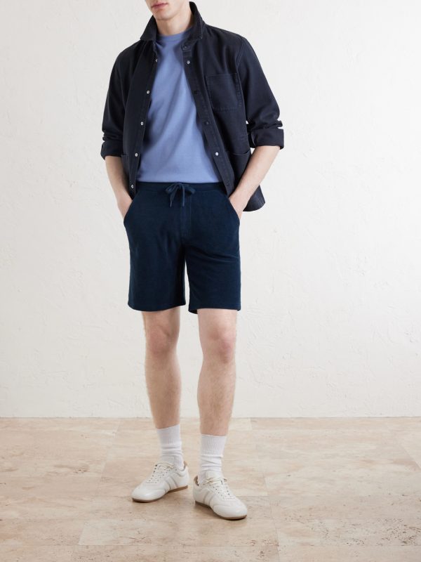 Straight-Leg Cotton-Terry Bermuda Shorts - OU Straight-Leg Cotton-Terry Bermuda Shorts - OU