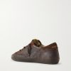 Super-Star Distressed Suede-Trimmed Leather Sneakers - BK Super-Star Distressed Suede-Trimmed Leather Sneakers - BK