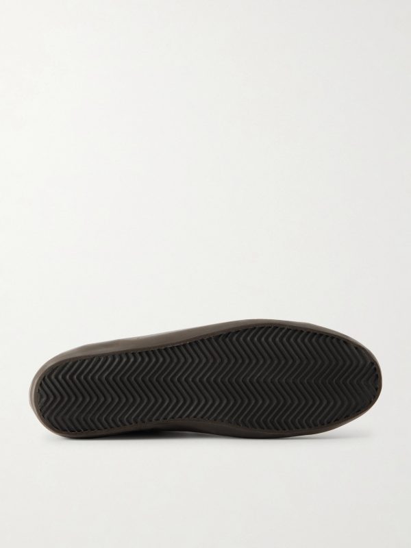Super-Star Distressed Suede-Trimmed Leather Sneakers - E1 Super-Star Distressed Suede-Trimmed Leather Sneakers - E1