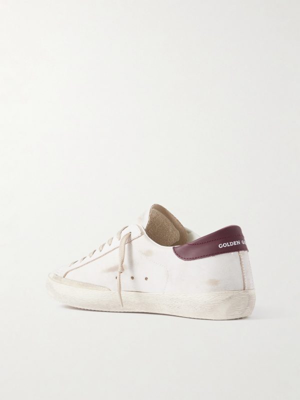 Super-Star Distressed Leather Sneakers - BK Super-Star Distressed Leather Sneakers - BK