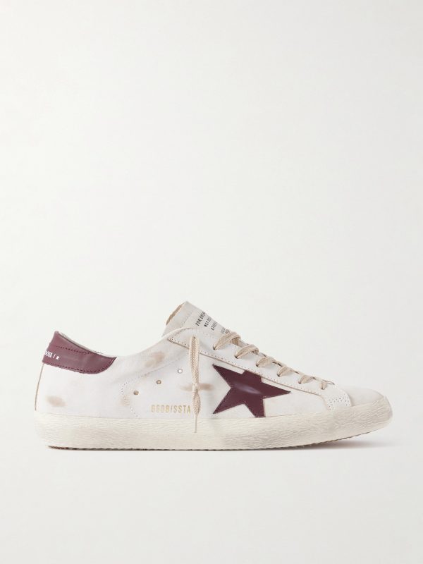 Super-Star Distressed Leather Sneakers Super-Star Distressed Leather Sneakers