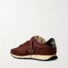 Marathon Suede and Leather-Trimmed Satin Sneakers - BK Marathon Suede and Leather-Trimmed Satin Sneakers - BK
