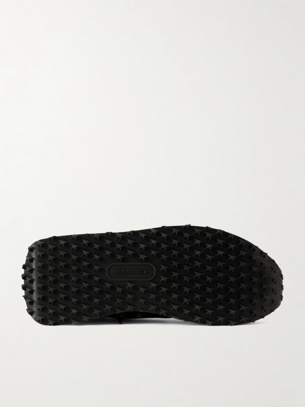 Marathon Suede and Leather-Trimmed Satin Sneakers - E1 Marathon Suede and Leather-Trimmed Satin Sneakers - E1